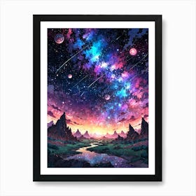 Galaxy Sky Art Print