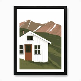 Cabin In The Mountains 1 Art Print