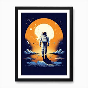 Cosmic Explorations: Astronaut in Space Art Print