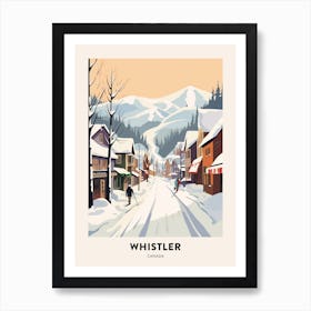 Vintage Winter Travel Poster Whistler Canada 3 Art Print