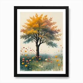 Tree In The Meadow 3 Art Print