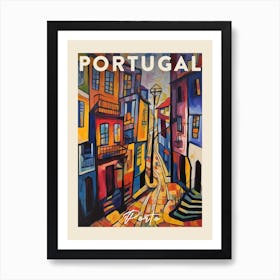 Porto Portugal 3 Fauvist Painting Travel Poster Art Print