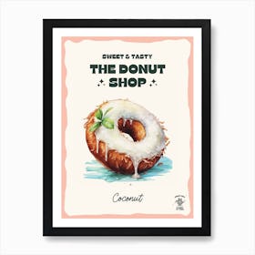 Coconut Donut The Donut Shop 3 Art Print