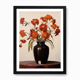 Bouquet Of Helenium Flowers, Autumn Fall Florals Painting 7 Art Print