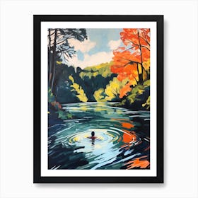 Wild Swimming At River Nidd Yorkshire 3 Art Print