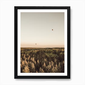 Hot Air Balloon Sunset Art Print