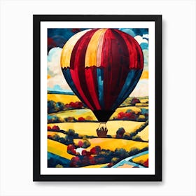 Country Beauty Hot Air Balloon Art Print