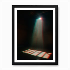 Light Beams Wall Art Behind Couch Art Print