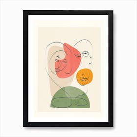 Abstract Sunset Portrait 02 Art Print