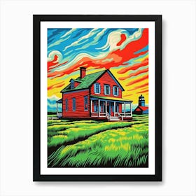 Fort Vancouver National Historic Site Fauvism Illustration 9 Art Print