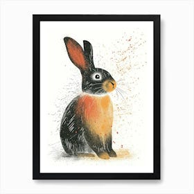 Dutch Rabbit Nursery Illustration 2 Art Print