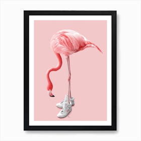 Sneaker Flamingo Nursery Art Print