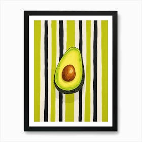Avocado Fruit Summer Illustration 4 Art Print