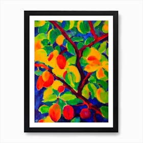 Acai 2 Fruit Vibrant Matisse Inspired Painting Fruit Art Print