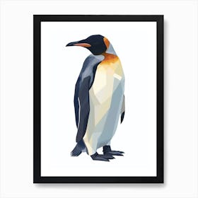 King Penguin Cuverville Island Minimalist Illustration 4 Art Print