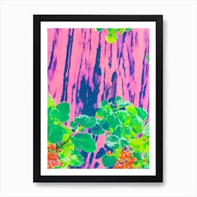 Watercress Risograph Retro Poster vegetable Art Print