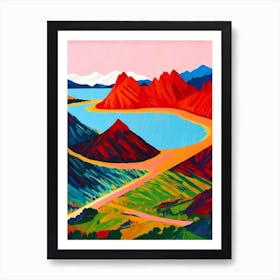 Los Glaciares National Park Argentina Abstract Colourful Art Print