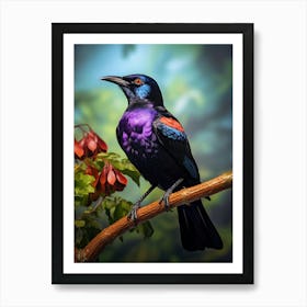 Perched Paradise: Fruitcrow Art 1 Art Print