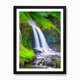 Fairy Glen Waterfall, United Kingdom Realistic Photograph (2) Art Print