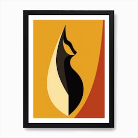 Fox Minimalist Abstract 3 Art Print