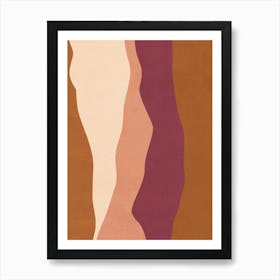 Abstract Wavy Lines - Mr Art Print