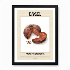 Pumpernickel Bagel 4 Art Print