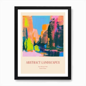 Colourful Abstract Zion National Park 2 Poster Art Print
