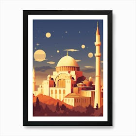 Hagia Sophia Ayasofy Modern Pixel Art 4 Art Print