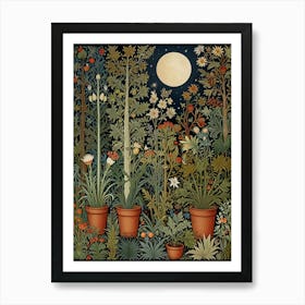 William Morris Garden At Night Art Print