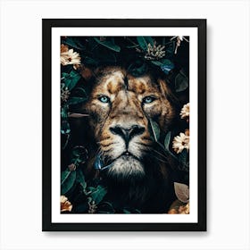 Lion In The Forest Art Print