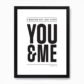 Modern Day Love Story Art Print