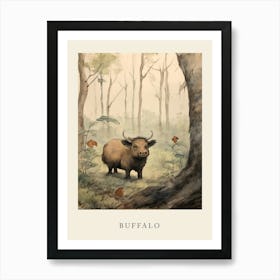 Beatrix Potter Inspired  Animal Watercolour Buffalo 3 Art Print