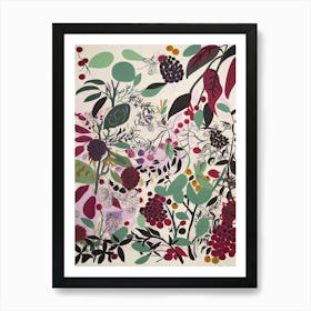 Boysenberry Fruit Drawing 2 Art Print