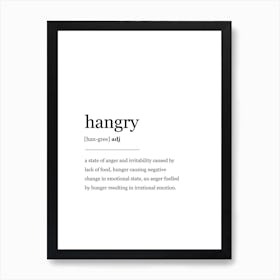 Hangry Quote Art Print