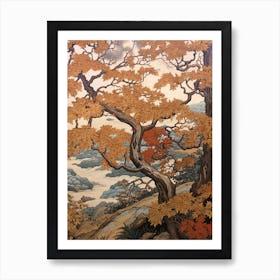 Butternut 1 Vintage Autumn Tree Print  Art Print