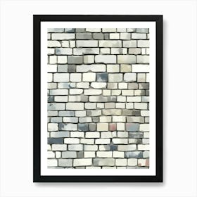 Distressed Brick Tile 8 Art Print