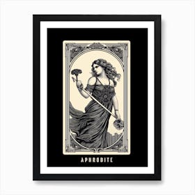 Aphrodite Tarot Card B&W 4 Art Print