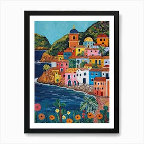 Kitsch Sicily Coastline 4 Art Print