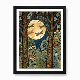 William Morris Dragonfly In The Forest 5 Art Print