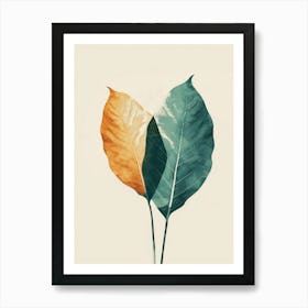 Two Leaves 3 Art Print