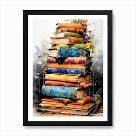 Stack Of Books book poster Art Print
