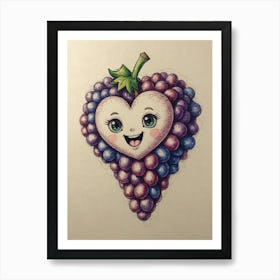 Grape Heart 1 Art Print