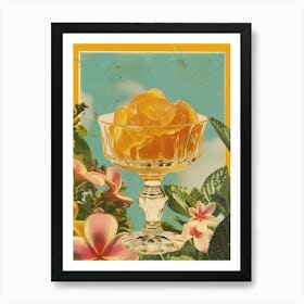 Yellow Jellied Candy Sweets Retro Collage 1 Art Print