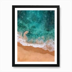 Aerial View Of A Beach Art Print