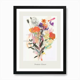 Prairie Clover 3 Collage Flower Bouquet Poster Art Print