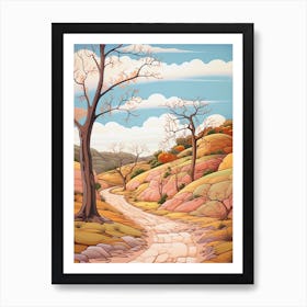 Copper Canyon Mexico 2 Hike Illustration Art Print