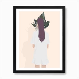 Hiding behind Leaves Art Print