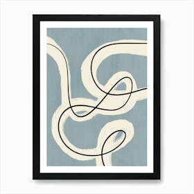 Swirl line art Art Print