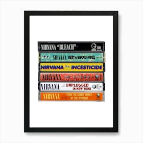 Nirvana - Music Poster- Cassette Print Art Print