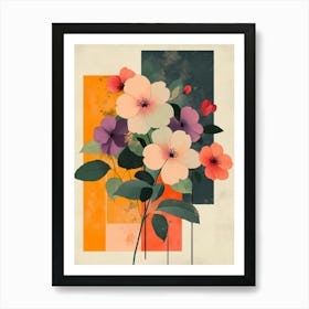 Abstract Flowers 4 Art Print